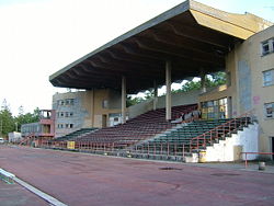 Tribüne des Kalevi Stadions in Pärnu