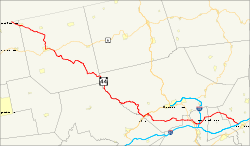 Karte der Pennsylvania Route 44