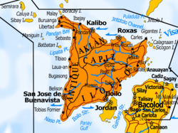 Karte der Insel Panay