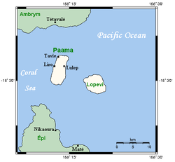 Karte von Paama und Lopévi