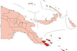 Lage von Milne Bay