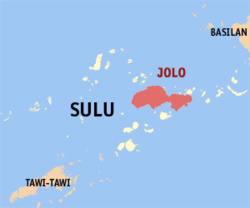 Lage der Insel Jolo