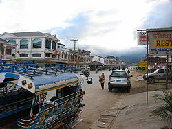 Das Zentrum der Provinzhauptstadt Phonsavan