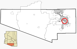 Pima County Incorporated and Unincorporated areas Littletown highlighted.svg