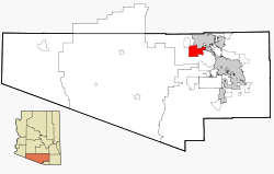 Pima County Incorporated and Unincorporated areas Picture Rocks highlighted.svg