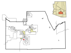 Pinal County Incorporated areas Arizona City highlighted.svg