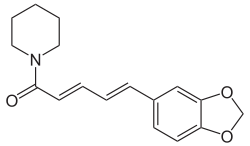 Strukturformel von Piperin