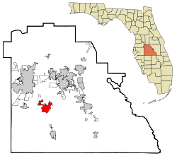 Polk County Florida Incorporated and Unincorporated areas Bartow Highlighted.svg