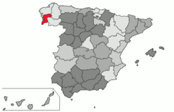 Lage der Provinz Pontevedra