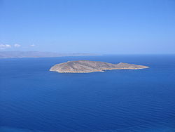 Die Insel Psira von der kretischen Küste aus gesehen