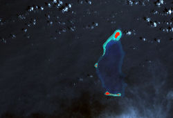 Landsat-Falschfarbenbild von Pulap