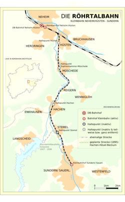 Strecke der Röhrtalbahn