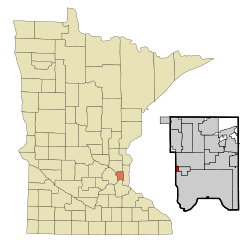 Ramsey County Minnesota Incorporated and Unincorporated areas Lauderdale Highlighted.svg