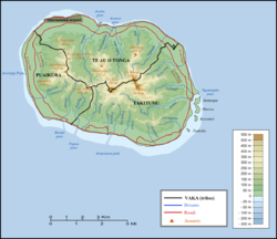Karte von Rarotonga