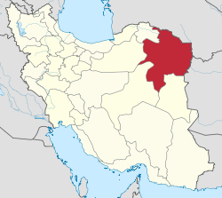 Lage der Provinz Razavi-Chorasan im Iran