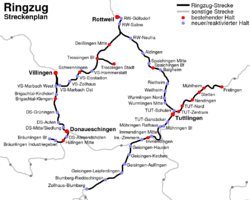 Strecke der Trossinger Eisenbahn