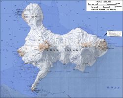 Karte der Ross-Insel im Maßstab 1:250.000
