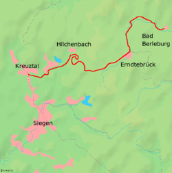 Strecke der Rothaarbahn