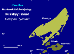 Karte der Russki-Insel