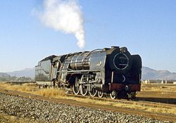 Dampflokomotive in Thaba Nchu
