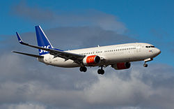 Boeing 737-800 der SAS Scandinavian Airlines