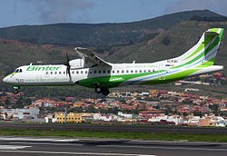 Eine ATR 72 der Naysa betrieben für Binter Canarias