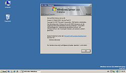Bildschirmausdruck von Windows Server 2008 Enterprise 32-Bit auf Deutsch