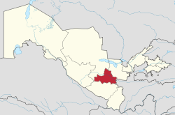 Lage der Provinz Samarqand in Usbekistan