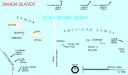 Karte der Samoainseln
