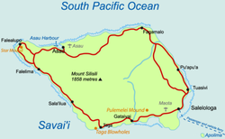 Karte von Savaiʻi