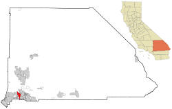San Bernardino County California Incorporated and Unincorporated areas Rialto Highlighted.svg