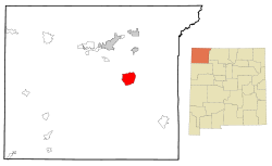 San Juan County New Mexico Incorporated and Unincorporated areas Huerfano Highlighted.svg