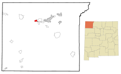 San Juan County New Mexico Incorporated and Unincorporated areas Nenahnezad Highlighted.svg