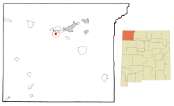 San Juan County New Mexico Incorporated and Unincorporated areas Ojo Amarillo Highlighted.svg