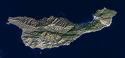 Satellitenbild von Santa Cruz Island