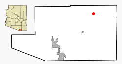 Santa Cruz County Incorporated and Unincorporated areas Sonoita highlighted.svg