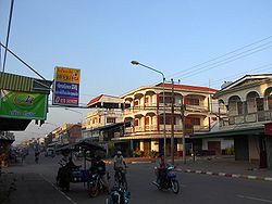 Geschäftsviertel von Savannakhet