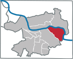 Lage des Stadtteils Schlierbach in Heidelberg