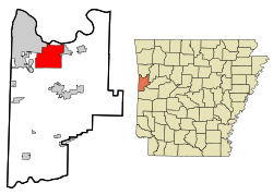Sebastian County Arkansas Incorporated and Unincorporated areas Barling Highlighted.svg