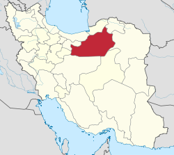 Lage der Provinz Semnan im Iran