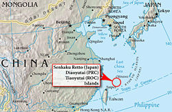 Karte von Senkaku-Inseln