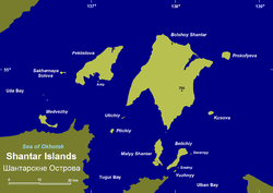 Karte der Schantar-Inseln