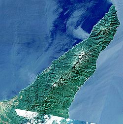 Landsat-Aufnahme der Shiretoko-Halbinsel
