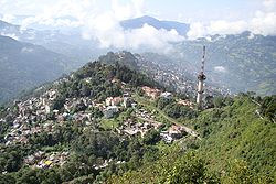 Blick auf Gangtok vom Ganesh-Tok-Aussichtspunkt
