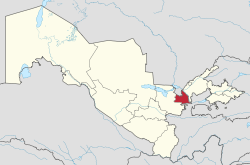 Lage der Provinz Sirdaryo in Usbekistan