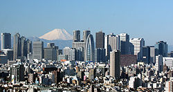 Wolkenkratzer von Shinjuku und Fuji-san