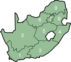 Die neun Provinzen Südafrikas