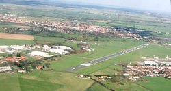 Luftaufnahme des London Southend Airport vor dem Ausbau
