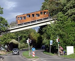 Strecke der Standseilbahn Stuttgart