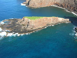 Luftbild von Poʻopoʻo vor der Küste von Lānaʻi